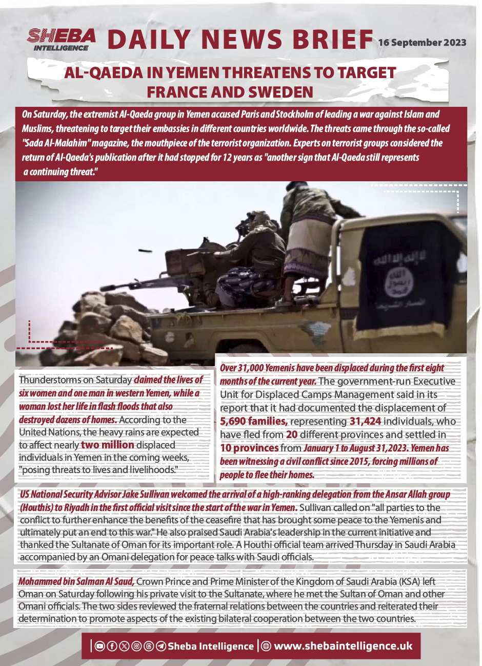 Al-Qaeda in Yemen Threatens to Target France and Sweden