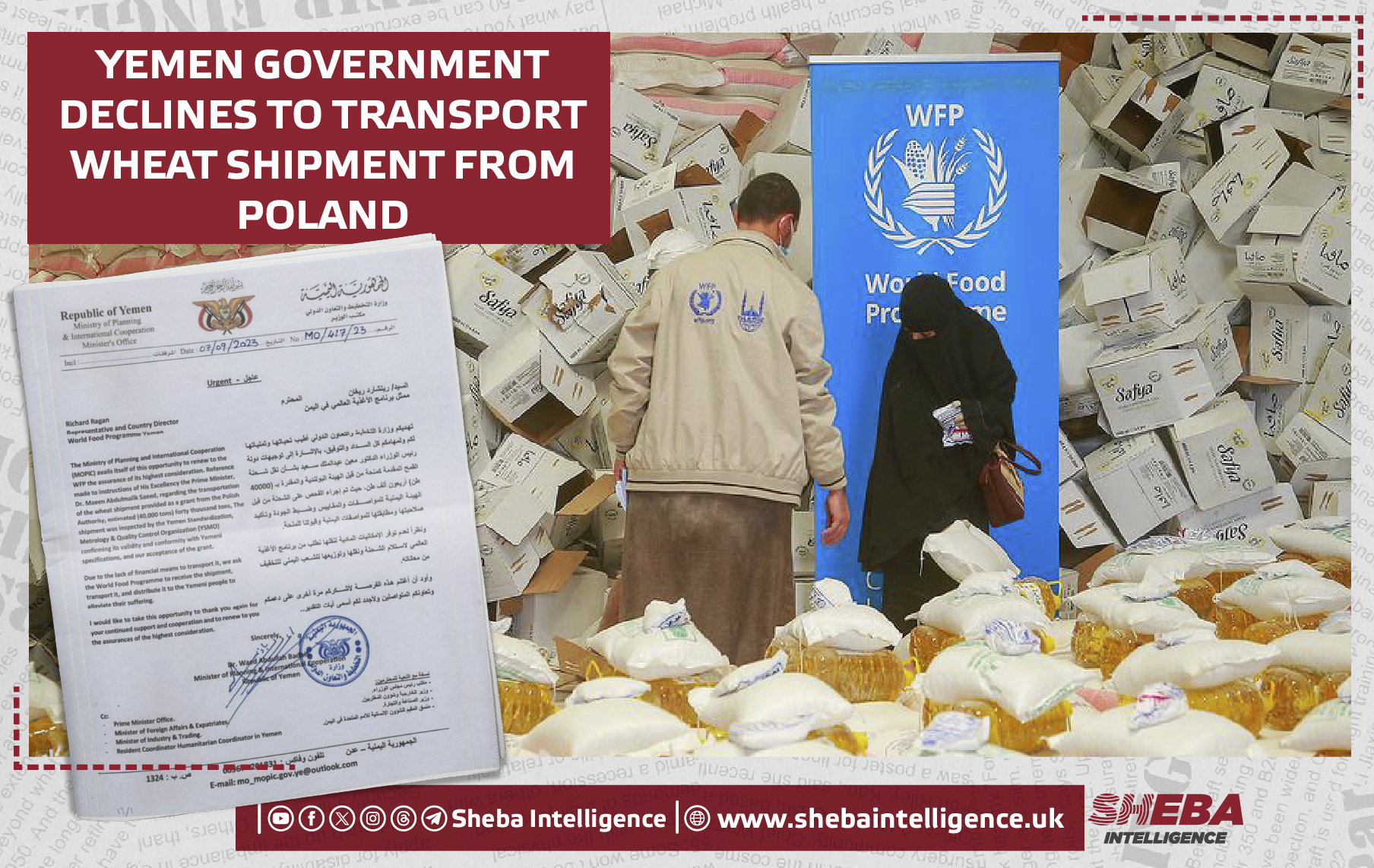 Yemen Government Declines to Transport Wheat Shipment From Poland