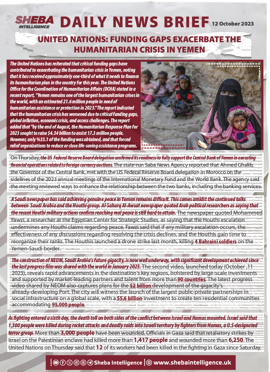 United Nations: Funding Gaps Exacerbate the Humanitarian Crisis in Yemen