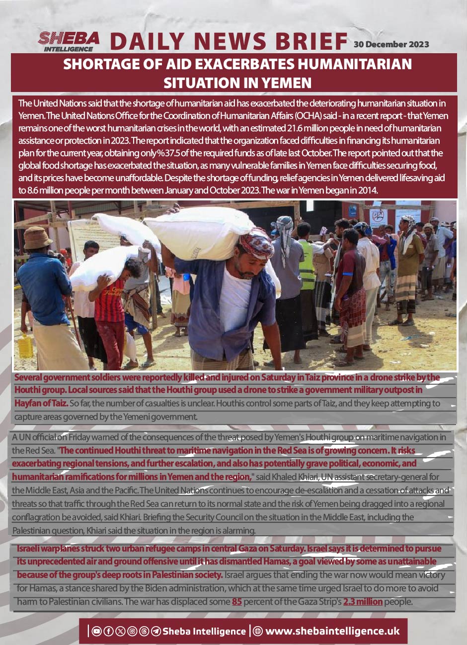 Shortage of Aid Exacerbates Humanitarian Situation in Yemen