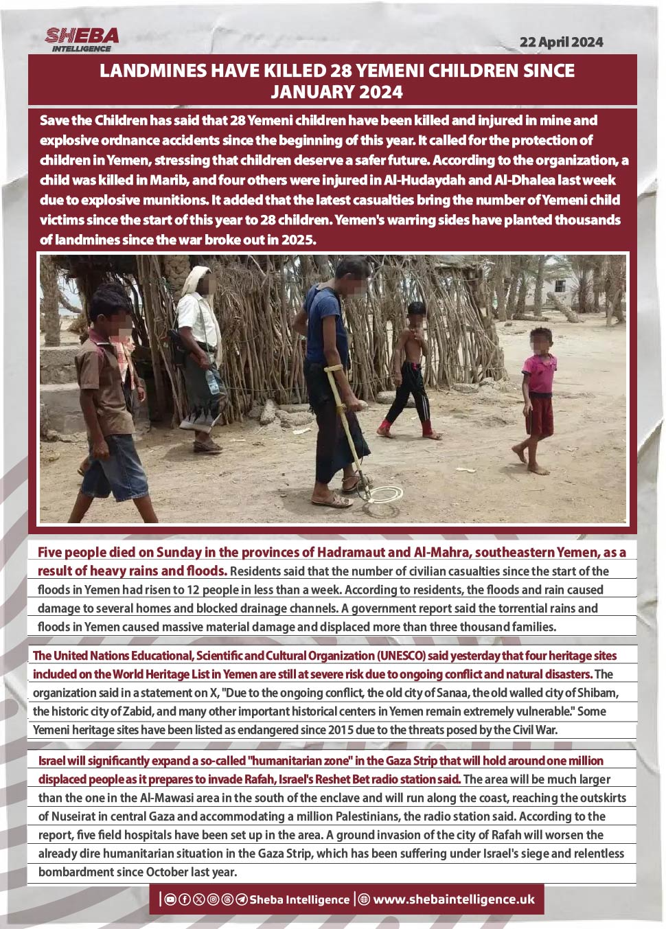 Landmines Have Killed 28 Yemeni Children Since January 2024