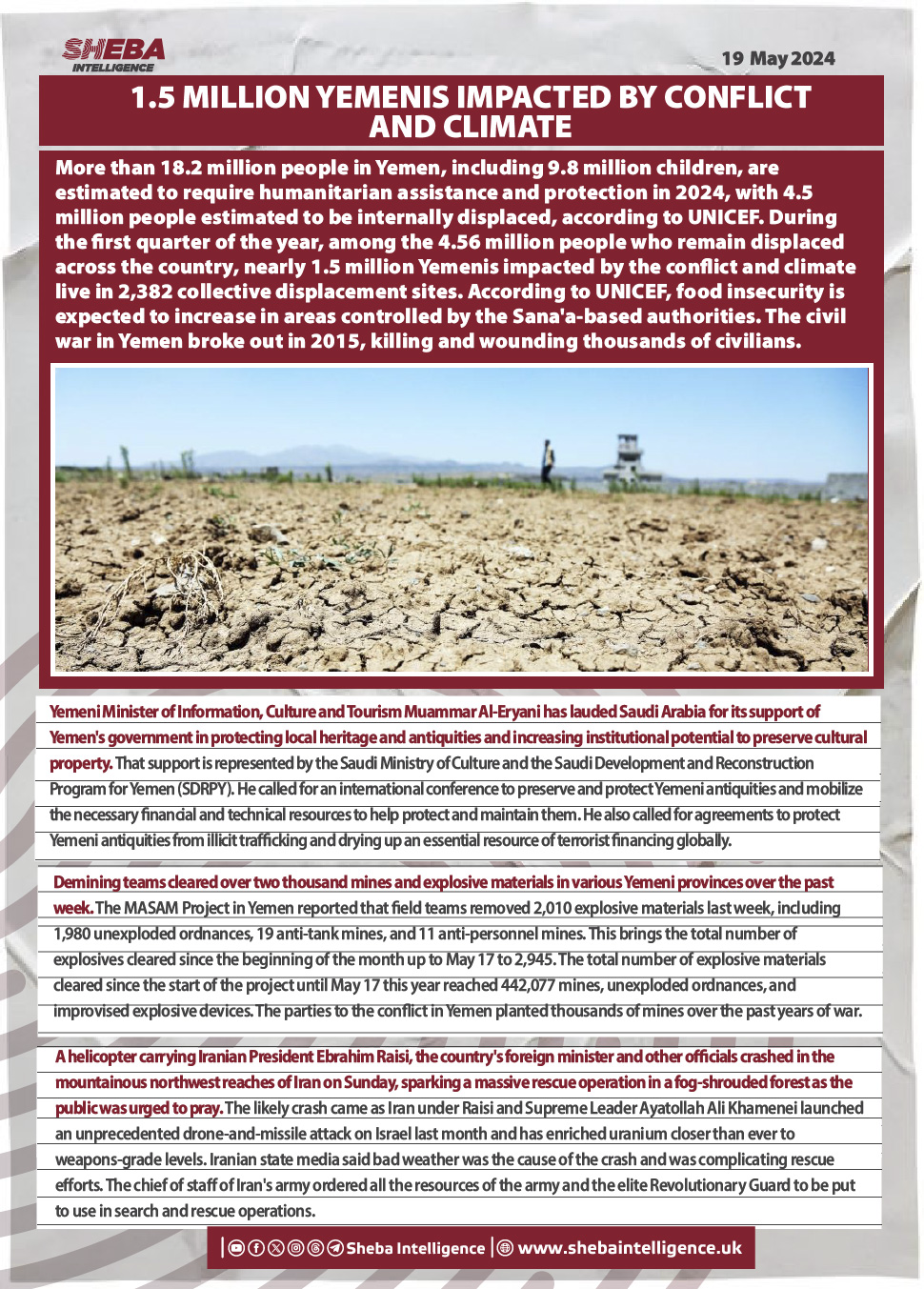 1.5 Million Yemenis Impacted by Conflict and Climate