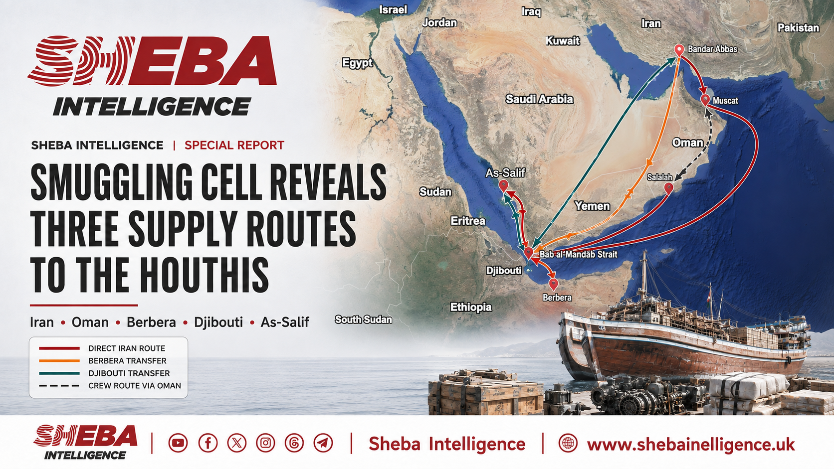 Smuggling Cell Statements Reveal Three Supply Routes to the Houthis Through Iran, Somalia and Djibouti