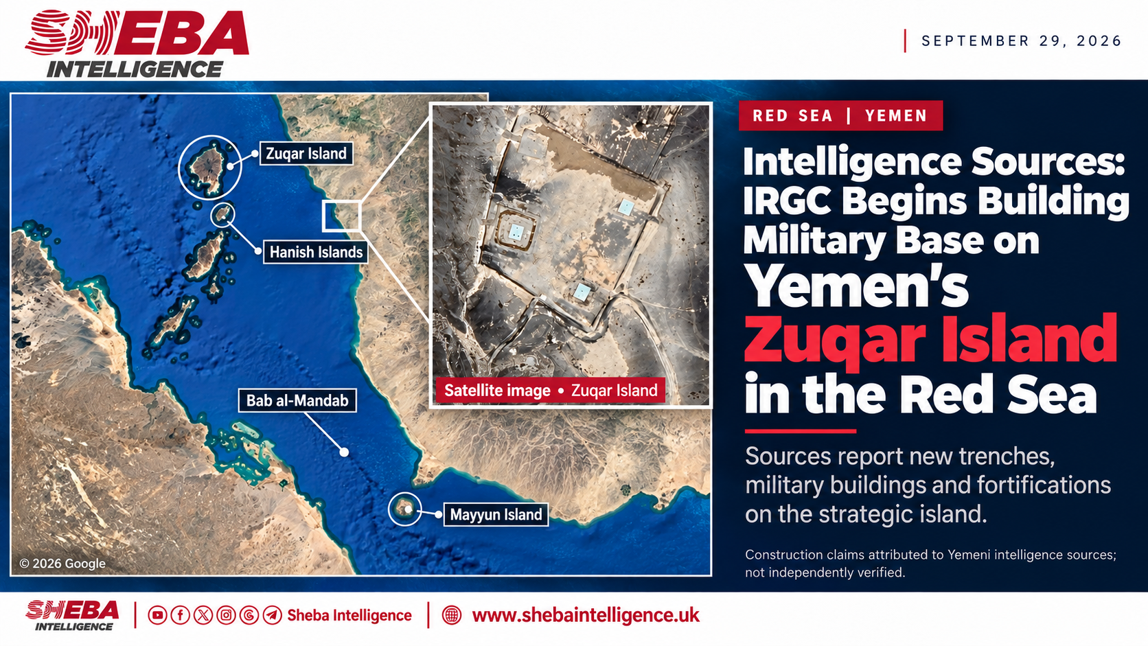 Intelligence Sources: IRGC Begins Building Military Base on Yemen’s Zuqar Island in the Red Sea