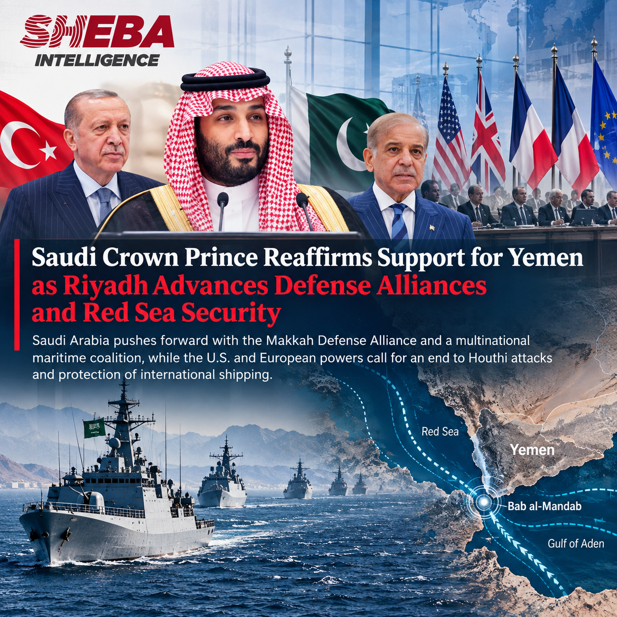 Saudi Crown Prince Reaffirms Support for Yemen as Riyadh Advances Defense Alliances and Red Sea Security