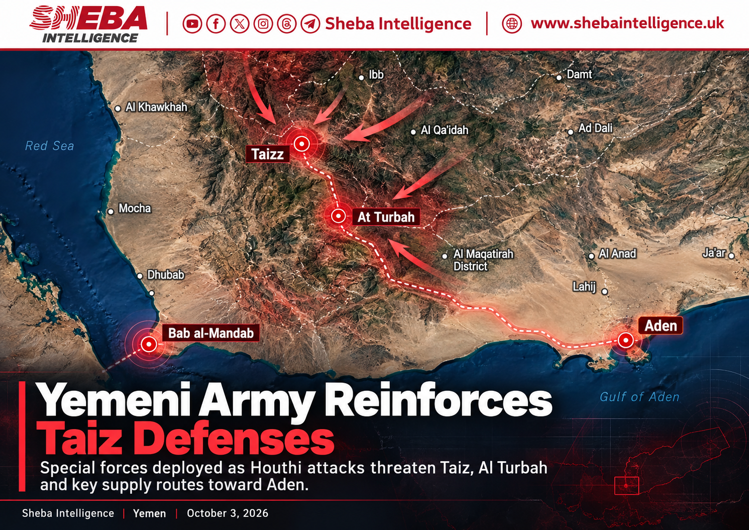 Yemeni Army Reinforces Taiz Defenses With Special Forces as Houthis Seek to Encircle the City