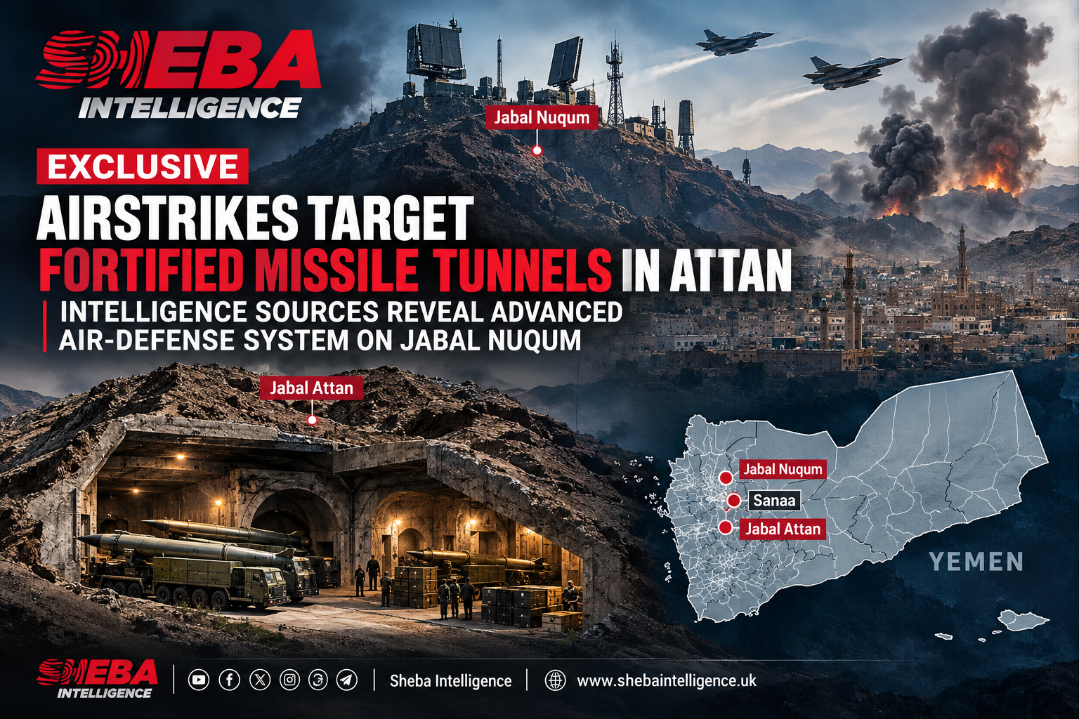 Airstrikes Target Fortified Missile Tunnels in Attan as Intelligence Sources Reveal Advanced Air-Defense System on Jabal Nuqum