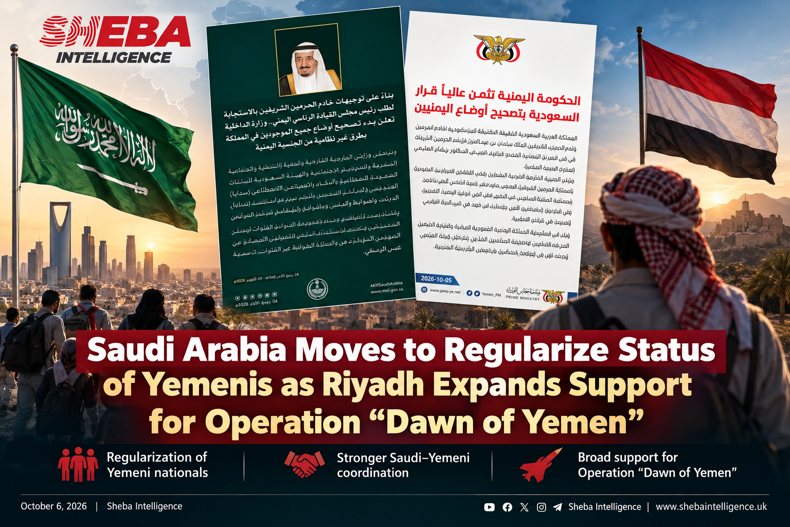 Saudi Arabia Moves to Regularize Status of Yemenis as Riyadh Expands Support for Operation “Dawn of Yemen”